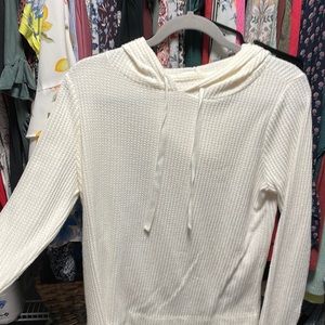 White loft waffle hoodie (no tags) never worn